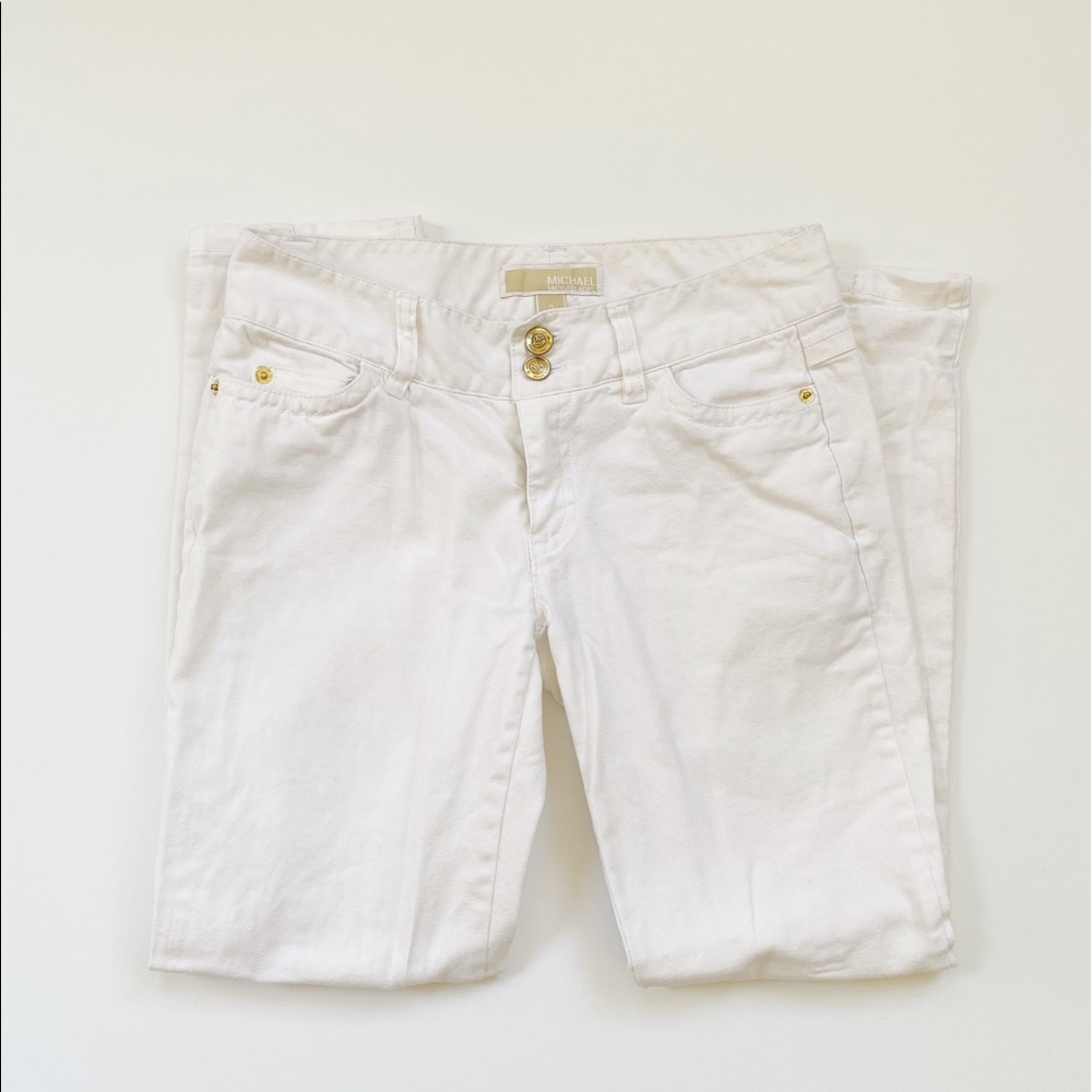 Michael Kors White Skinny Ankle Jeans